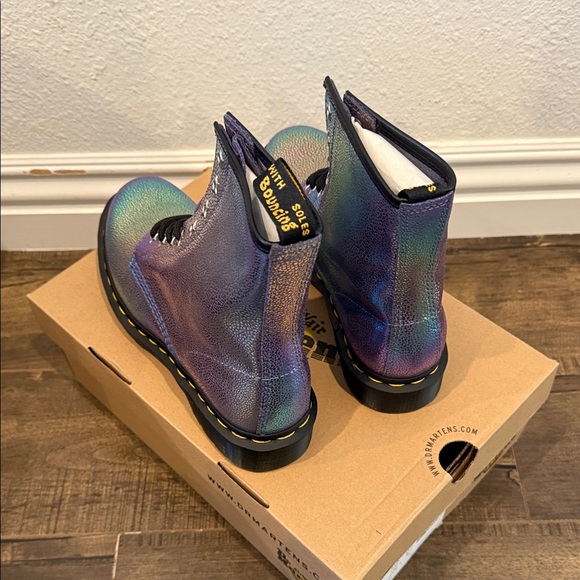 Dr. Martens Holographic Purple Blue Boots - Picture 2 of 2